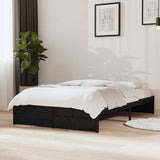 Vidaxl bedframe massief hout zwart 120x190 cm