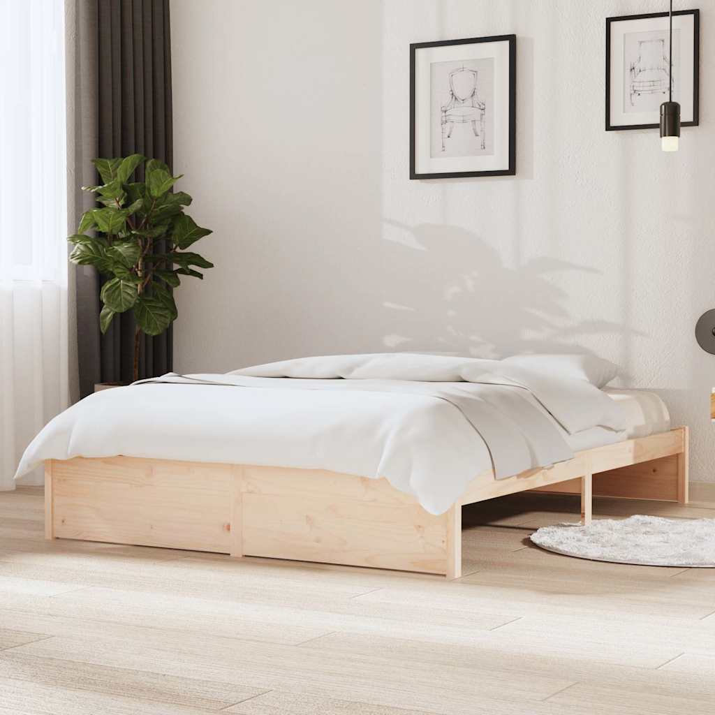 Vidaxl bedframe massief hout 140x190 cm