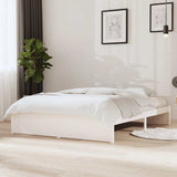Vidaxl bedframe massief hout wit 140x190 cm