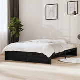 Vidaxl bedframe massief hout zwart 140x190 cm