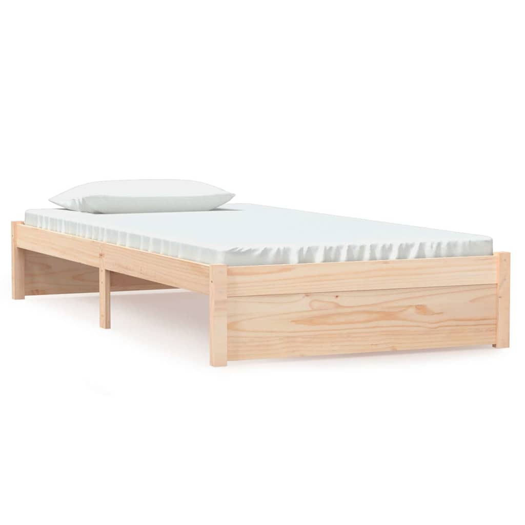 Vidaxl bedframe massief hout wit 100x200 cm