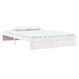 Vidaxl bedframe massief hout wit 140x200 cm