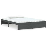 Vidaxl bedframe massief hout grijs 140x200 cm