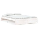 Vidaxl bedframe massief hout wit 160x200 cm