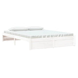 Vidaxl bedframe massief hout wit 160x200 cm