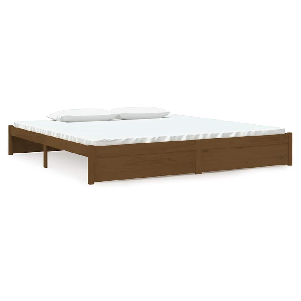 Vidaxl bedframe massief hout honingbruin 200x200 cm
