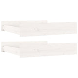 Vidaxl bedlades 2 st massief grenenhout wit