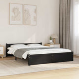 Vidaxl bedframe massief hout zwart 135x190 cm