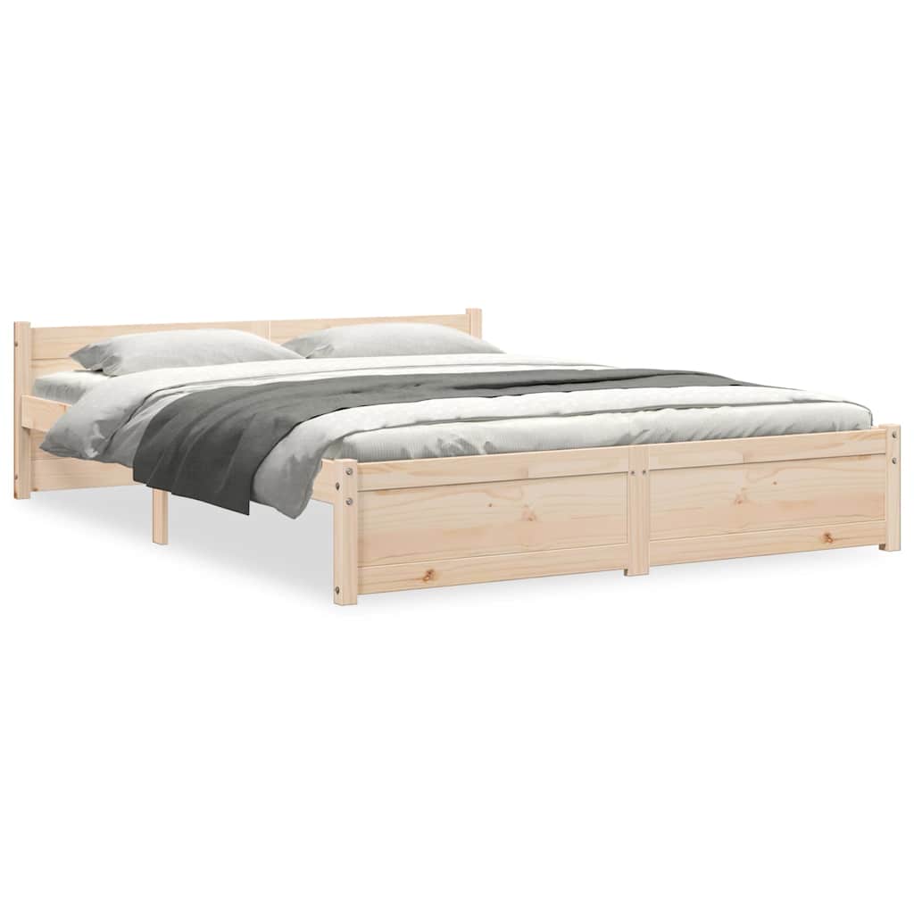 Vidaxl bedframe massief hout 140x190 cm