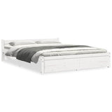 Vidaxl bedframe massief hout wit 140x200 cm