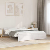 Vidaxl bedframe massief hout wit 150x200 cm