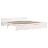 Vidaxl bedframe massief hout wit 180x200 cm