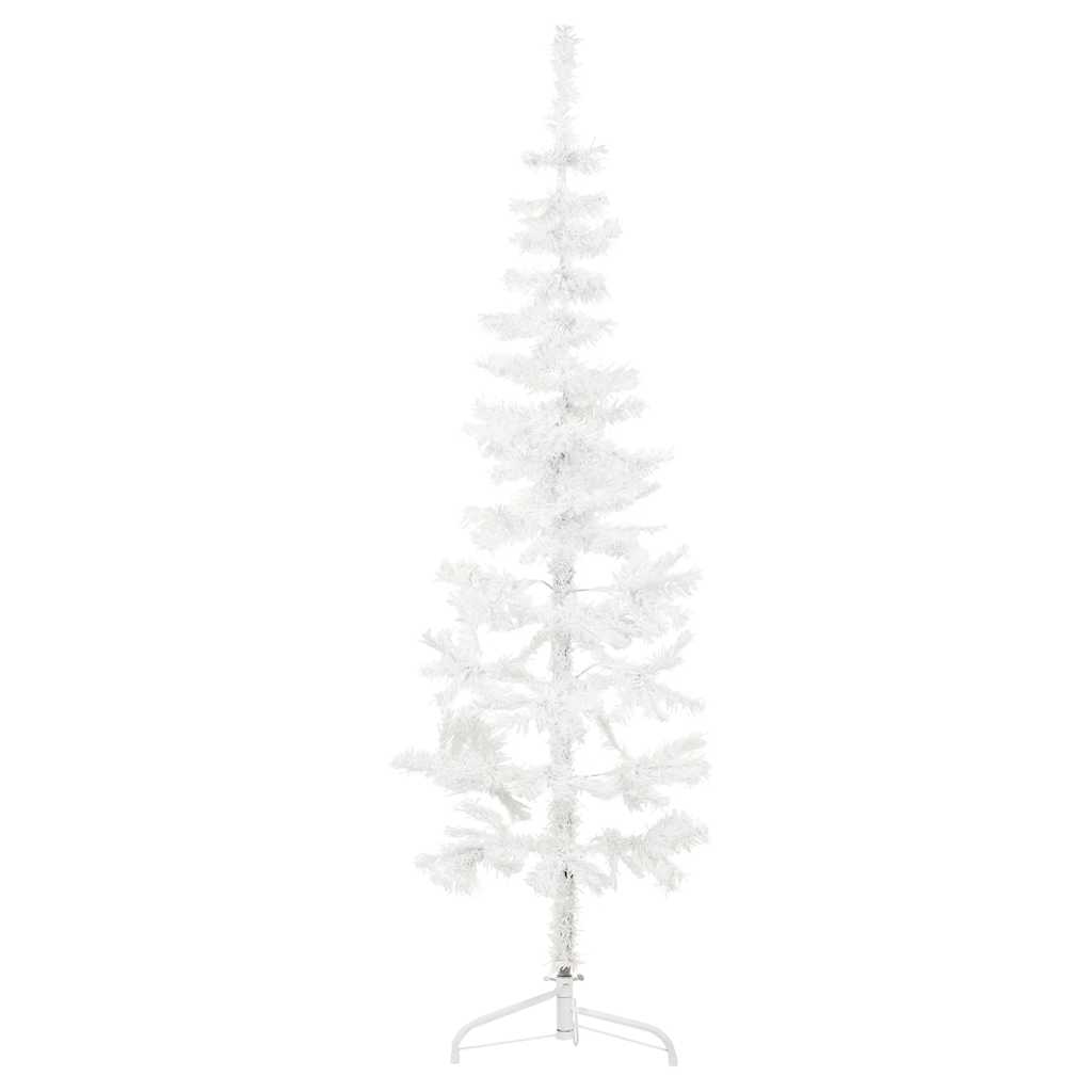 Vidaxl Kunstkerstboom Half con White White estrecho de 120 cm estándar