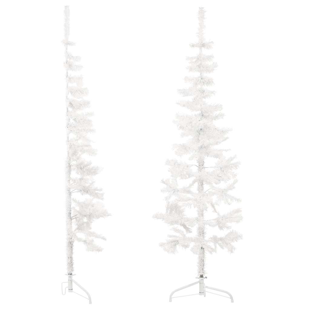 Vidaxl Kunstkerstboom Half con White White estrecho de 120 cm estándar