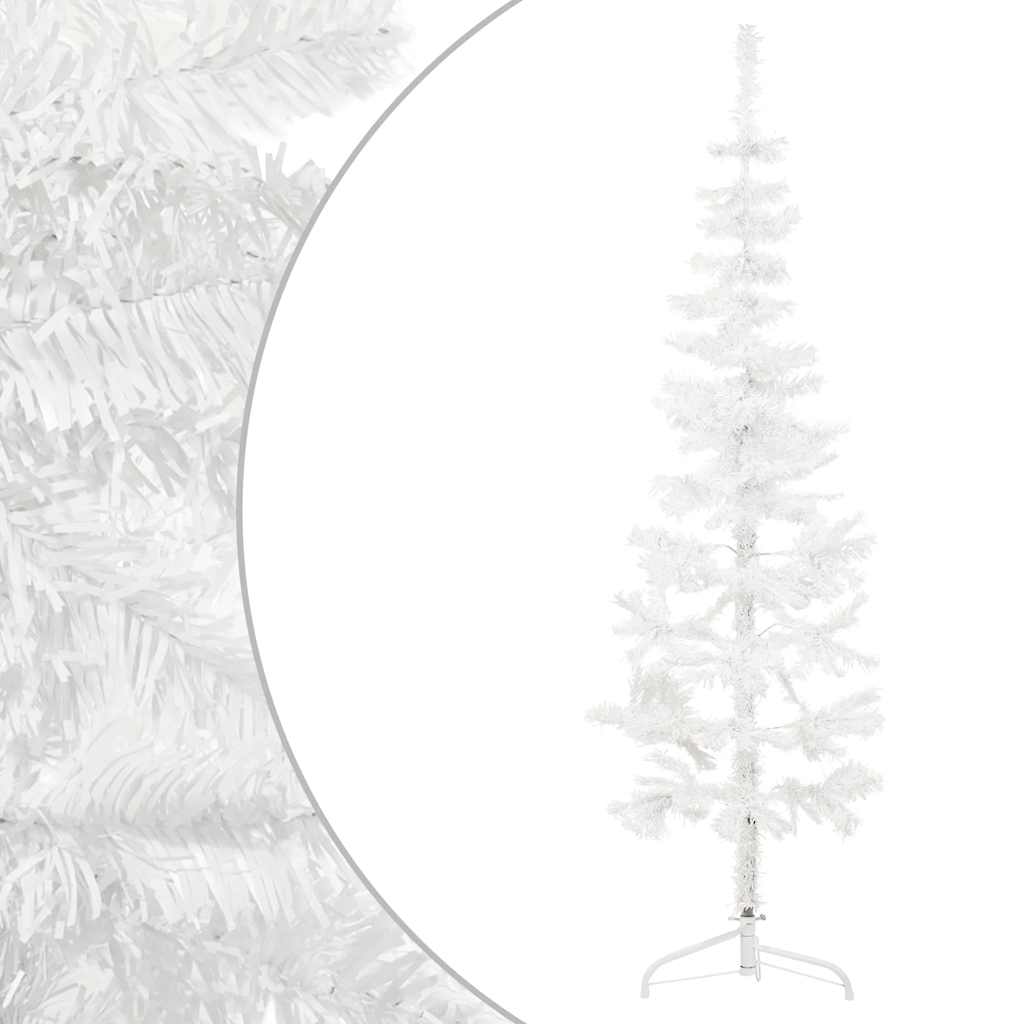 Vidaxl Kunstkerstboom Half with standard narrow 150 cm white