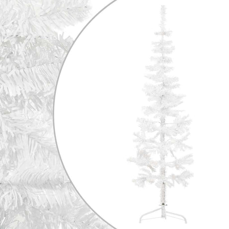 Vidaxl Kunstkerstboom halbe mit Standard schmal 180 cm Weiß