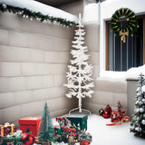 Vidaxl Kunstkerstboom Half with standard narrow 210 cm white