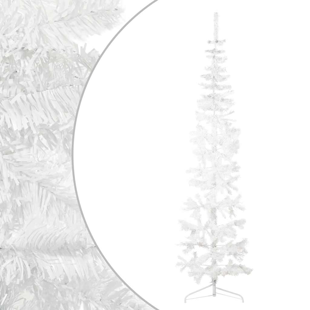 Vidaxl Kunstkerstboom Half with standard narrow 210 cm white