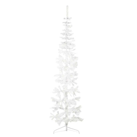 Vidaxl Kunstkerstboom Hälfte mit Standardschmale 240 cm Weiß
