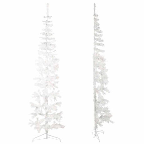 Vidaxl Kunstkerstboom Hälfte mit Standardschmale 240 cm Weiß