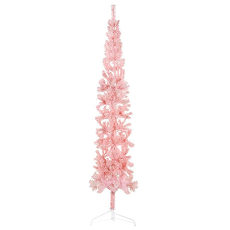 Vidaxl KunstkerStboom Hälfte mit Standard schmal 240 cm Pink