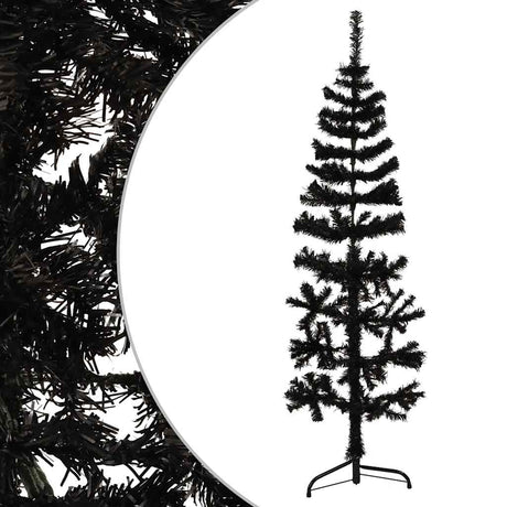 Vidaxl Kunstkerstboom Hälfte mit Standardschmaler 120 cm Schwarz