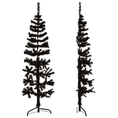 Vidaxl Kunstkerstboom Hälfte mit Standardschmaler 120 cm Schwarz