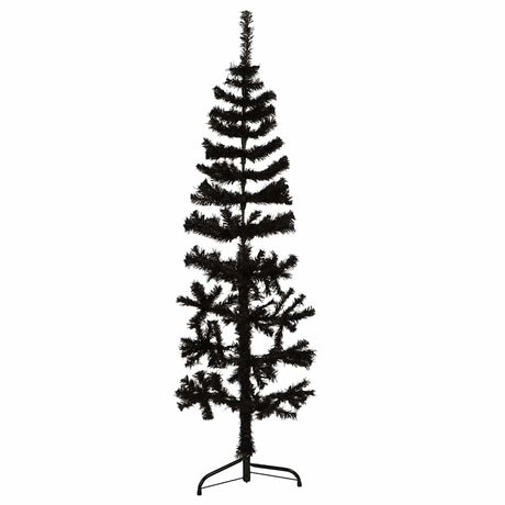 Vidaxl Kunstkerstboom Hälfte mit Standard schmal 150 cm Schwarz