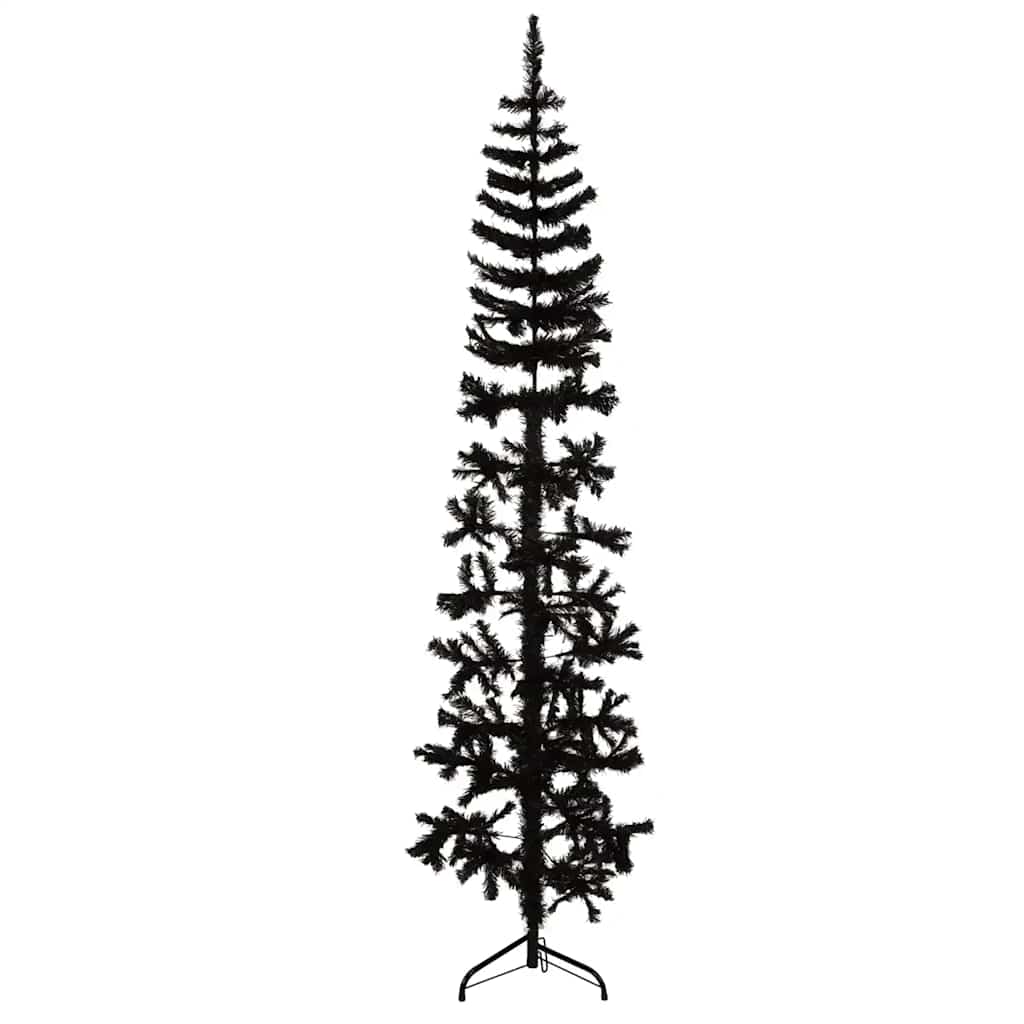 Vidaxl Kunstkerstboom Hälfte mit Standardschmale 240 cm Schwarz