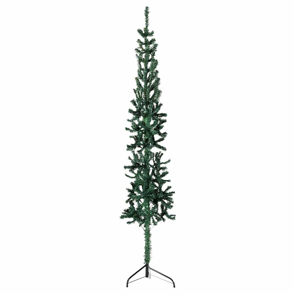 Vidaxl KunstkerstBoom polovina se standardní úzkou 120 cm zelená