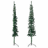 Vidaxl Kunstkerstboom halb mit Standardschmal 180 cm Grün