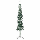 Vidaxl Kunstkerstboom Hälfte mit Standardschmaler 210 cm Grün