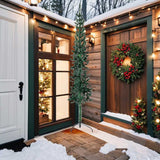 Vidaxl Kunstkerstboom halb mit Standardschmale 240 cm Grün