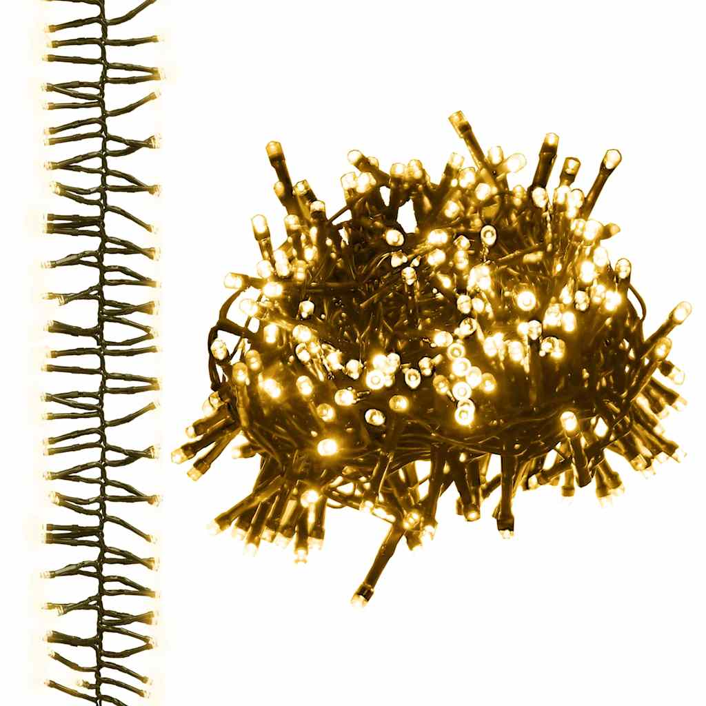 Vidaxl Light Girland Cluster mit 1000 LEDs warm weiß 11 m PVC