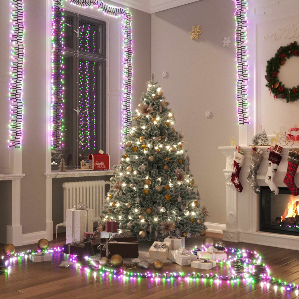 Vidaxl Light Girland Cluster mit 3000 LEDs Pastell Multicolour 23 m PVC