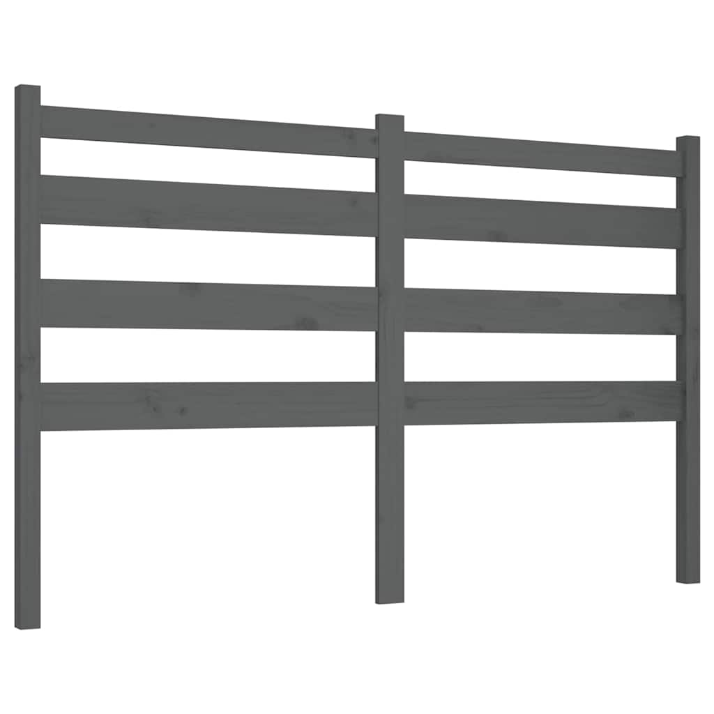 Vidaxl hoofdbord 166x4x100 cm massief grenenhout grijs