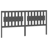 Vidaxl hoofdbord 185,5x4x100 cm massief grenenhout grijs