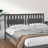 Vidaxl hoofdbord 185,5x4x100 cm massief grenenhout grijs