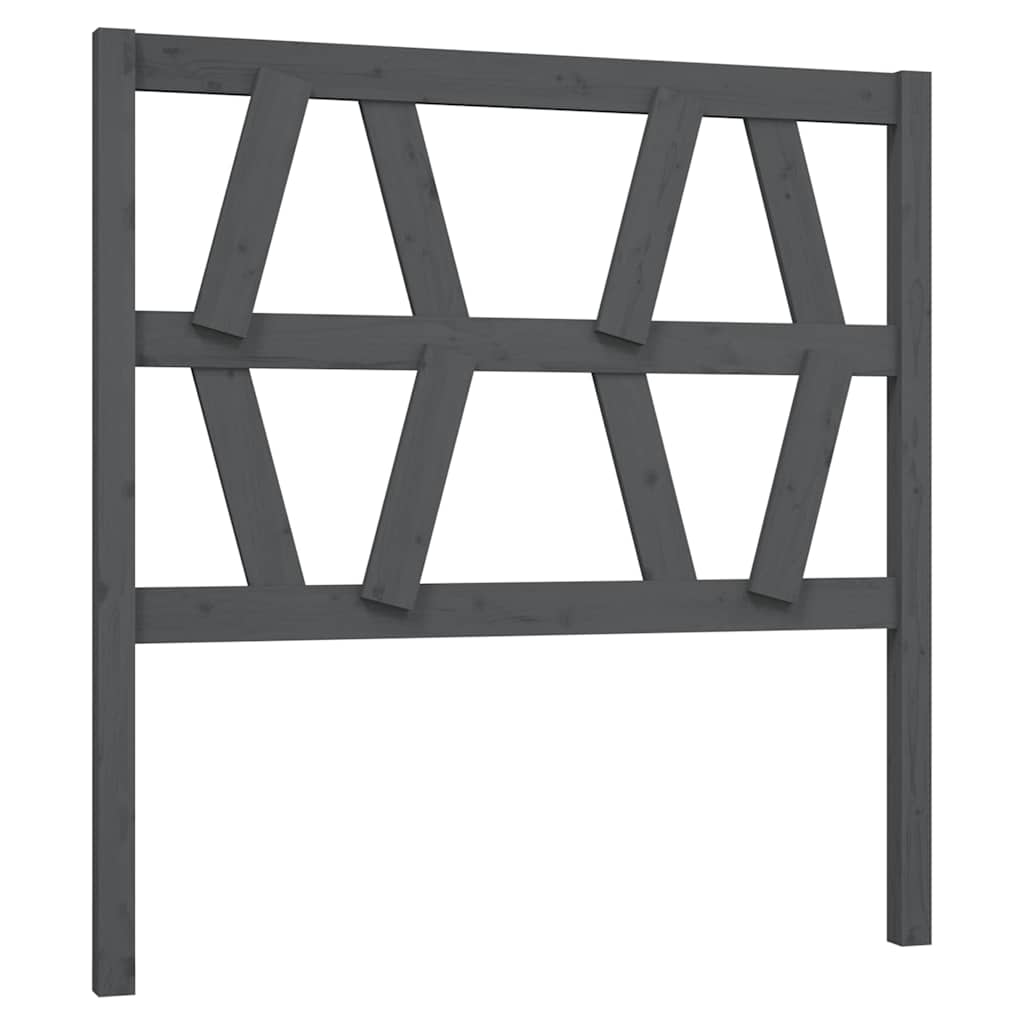Vidaxl hoofdbord 81x4x100 cm massief grenenhout grijs