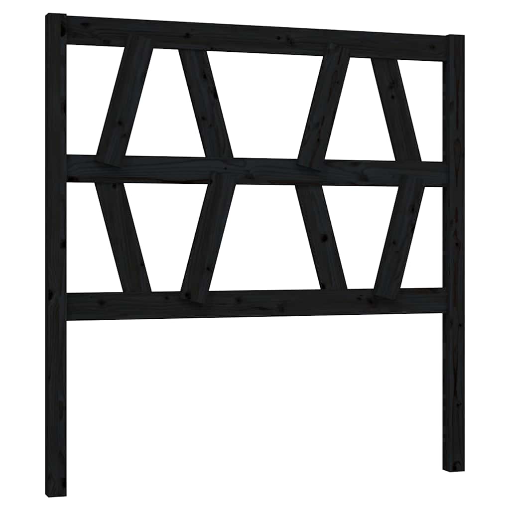Vidaxl hoofdbord 96x4x100 cm massief grenenhout zwart