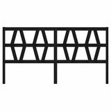 Vidaxl hoofdbord 206x4x100 cm massief grenenhout zwart