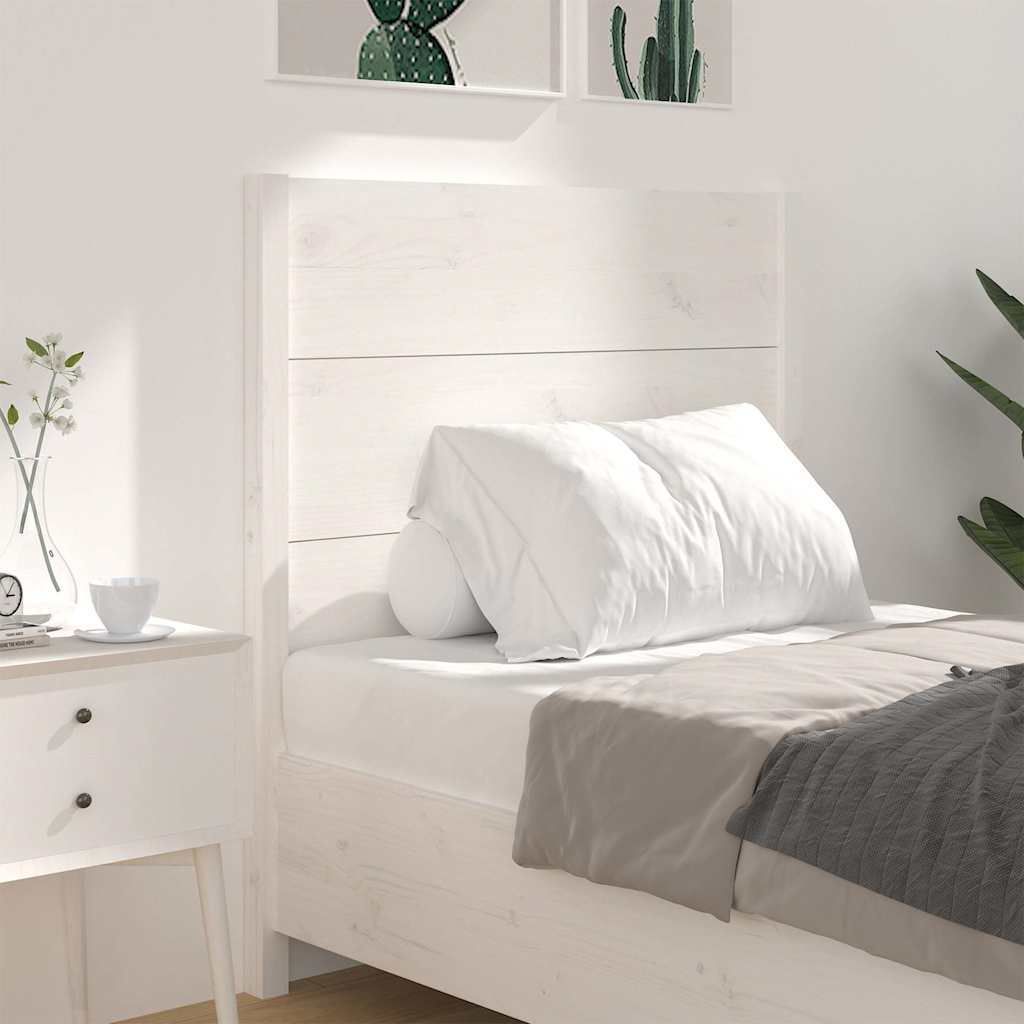 Vidaxl hoofdbord 106x4x100 cm massief grenenhout wit