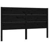 Vidaxl hoofdbord 126x4x100 cm massief grenenhout zwart