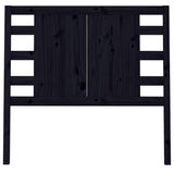 Vidaxl hoofdbord 81x4x100 cm massief grenenhout zwart