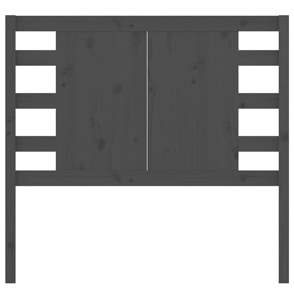 Vidaxl hoofdbord 96x4x100 cm massief grenenhout grijs