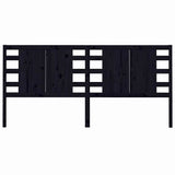 Vidaxl hoofdbord 146x4x100 cm massief grenenhout zwart