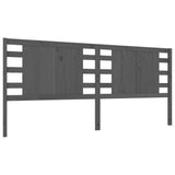 Vidaxl hoofdbord 206x4x100 cm massief grenenhout grijs