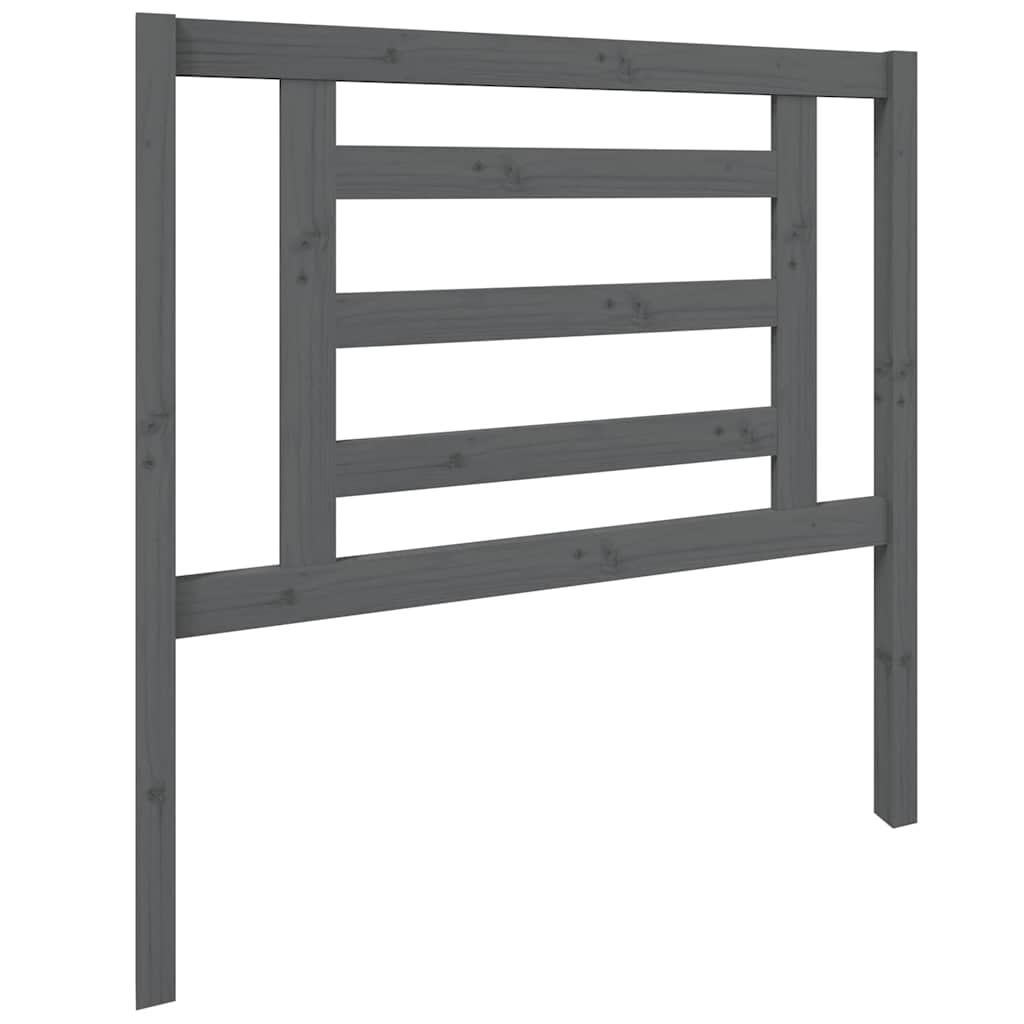 Vidaxl hoofdbord 96x4x100 cm massief grenenhout grijs