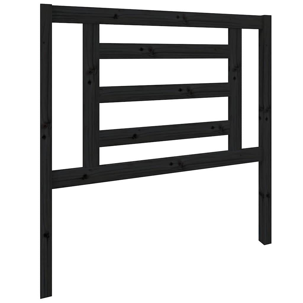 Vidaxl hoofdbord 96x4x100 cm massief grenenhout zwart