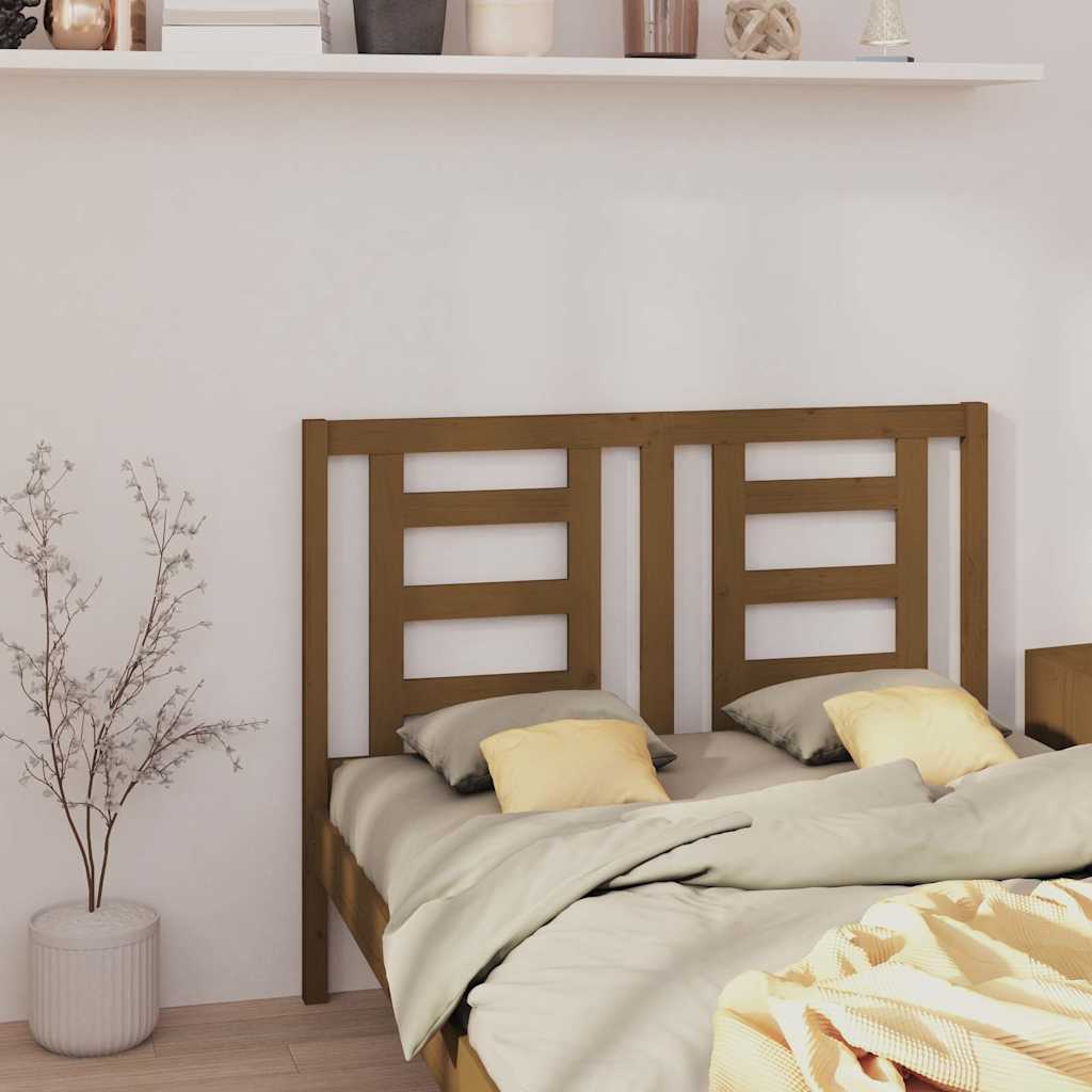 Vidaxl hoofdbord 146x4x100 cm massief grenenhout honingbruin